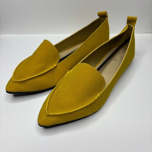 Ollio Mustard Suede Loafers - Picture 4 of 13